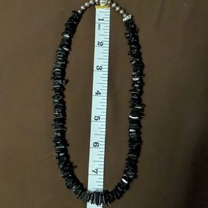Black Shell Chip Necklace